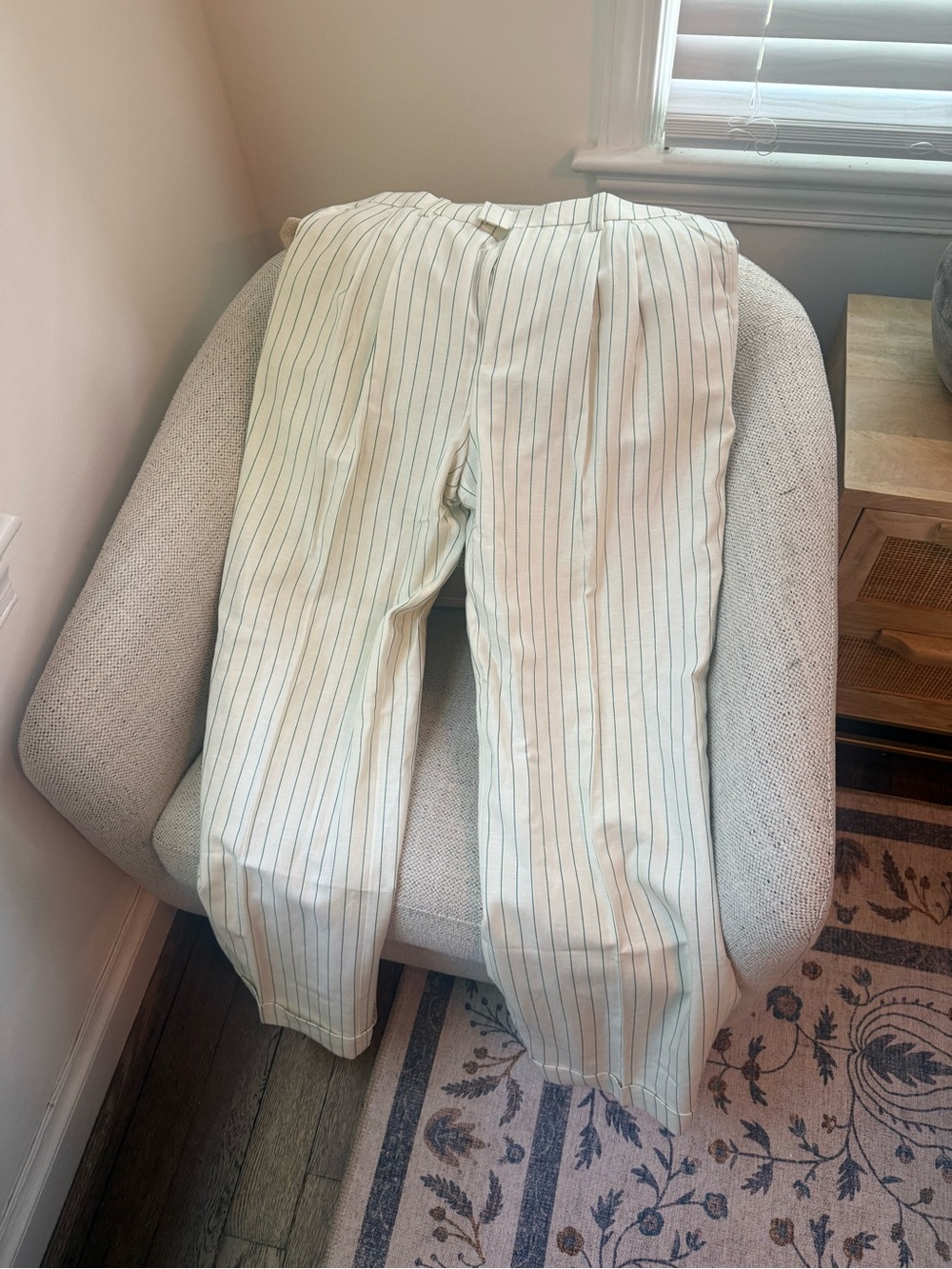 Favorite Daughter Cream Pinstripe Chinos